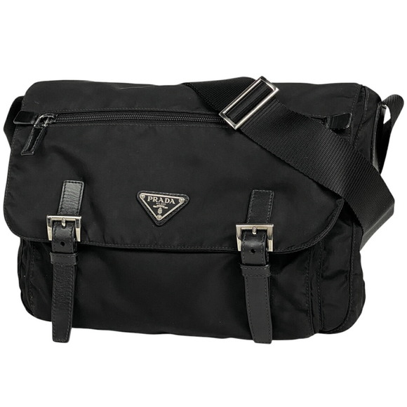 Prada Shoulder Bag Messenger Nylon Nero Black - Picture 1 of 7